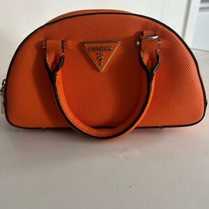 GUESS Bright Orange Satchel Bag